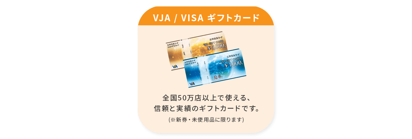 2.	VJA / VISA ギフトカード