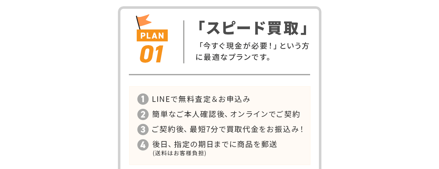 01スピード買取