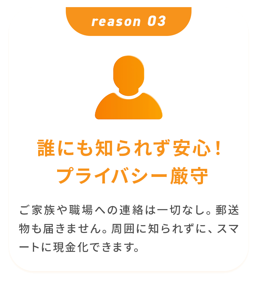 誰にも知られず安心！プライバシー厳守