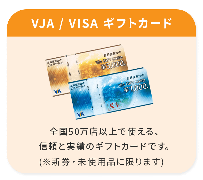 2.	VJA / VISA ギフトカード