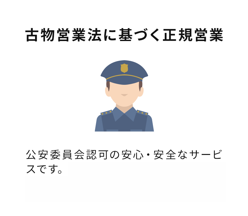 古物営業法に基づく正規営業